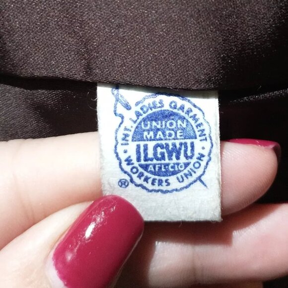 Vintage Martin’s Brown Wool Coat with Mink Fur Collar Sz 10 Union Made 1950’s - Picture 4 of 9